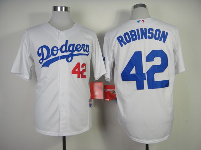 Men Los Angeles Dodgers #42 Robinson White MLB Jerseys->los angeles dodgers->MLB Jersey